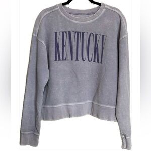 Shop Local KY Cropped Corded Kentucky Sweatshirt Purple Monochrome Large